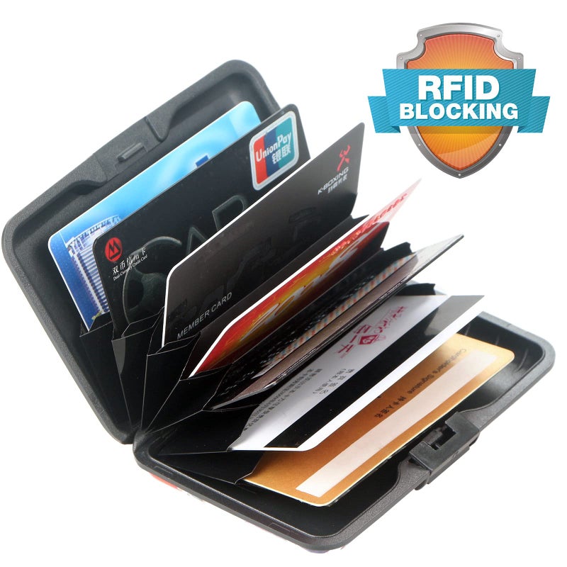 BOHONG Mini Aluminum Cards Wallet RFID Credit Card Holder RFID Credit Card Case Bussiness Card Case Metal ID Case for Men Women-Bridge - Image 5